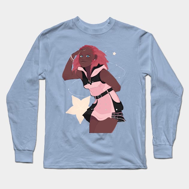 Blacktober Kairi Long Sleeve T-Shirt by Naniidraws